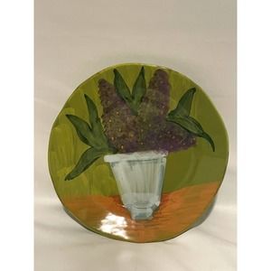 Sara's Flowers by Vietri (Italy) Plate - Lilac